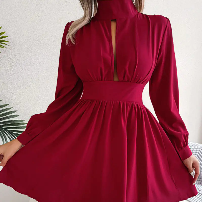 2023 Spring New Women's Elegant Solid Color Dress