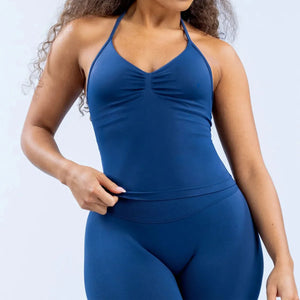 Matte Nylon Seamless Sports Vest Top