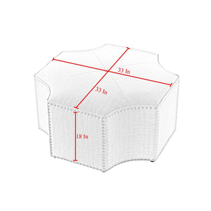 Fiorella Linen Cocktail Ottoman