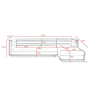 Anniston Chaise Sectional Sofa