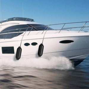 4 Ribbed Marine 8.5" x 27"  Boat Fender Vinyl Bumper-Black