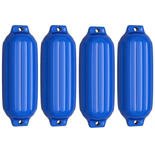 4 Ribbed Marine 8.5" x 27"  Boat Fender Vinyl Bumper-Blue
