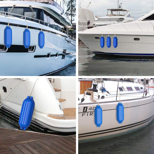 4 Ribbed Marine 8.5" x 27"  Boat Fender Vinyl Bumper-White