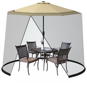 9 -10 Feet Outdoor Umbrella Table Screen Mosquito Bug Insect Net