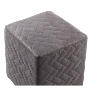 Alexis Velvet Cube Ottoman