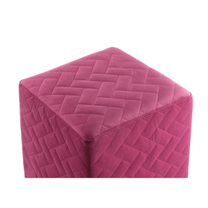 Alexis Velvet Cube Ottoman