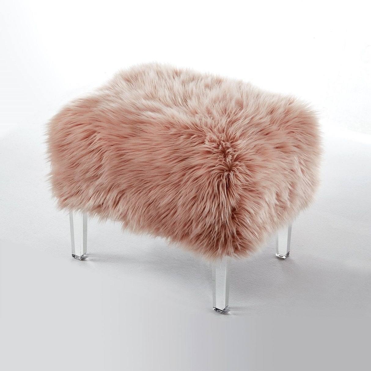 Ava Lux Fur Ottoman