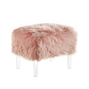 Ava Lux Fur Ottoman