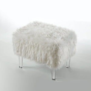 Ava Lux Fur Ottoman