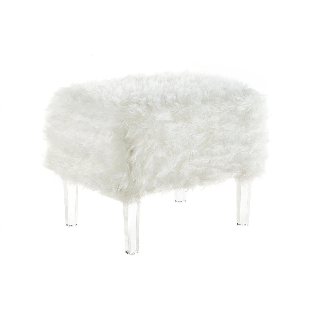 Ava Lux Fur Ottoman