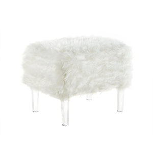 Ava Lux Fur Ottoman