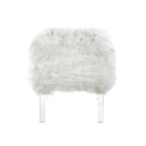 Ava Lux Fur Ottoman