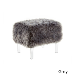 Ava Lux Fur Ottoman