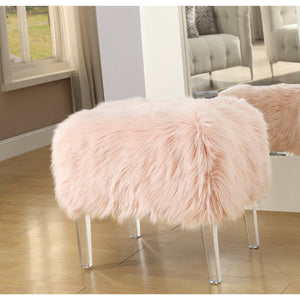 Ava Lux Fur Ottoman