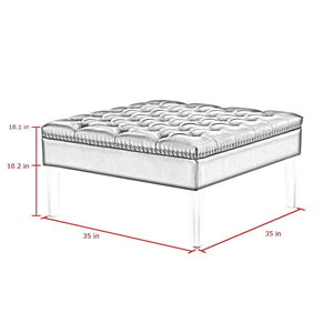 Coco PU Leather Cocktail Ottoman