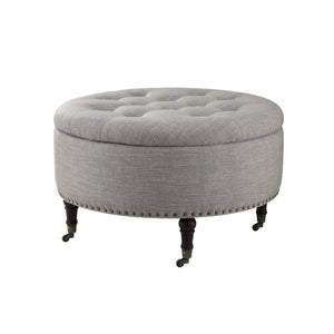 Elizabeth Storage Ottoman Linen