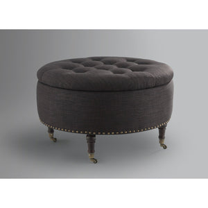 Elizabeth Storage Ottoman Linen