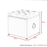 Ella Linen Storage Ottoman