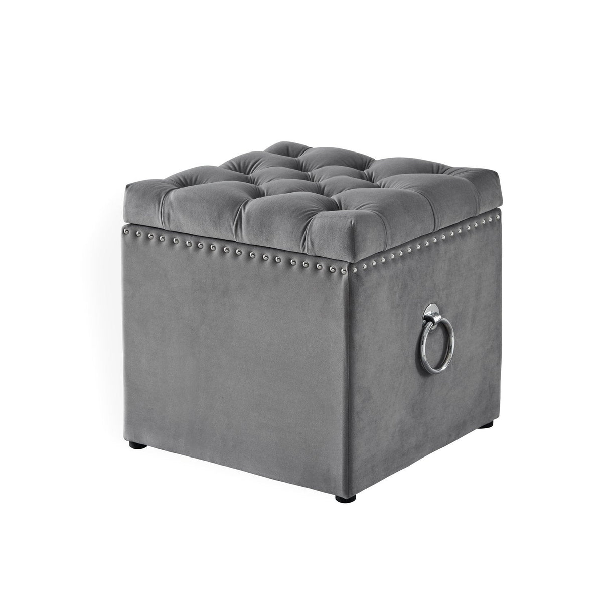 Ella Velvet Storage Ottoman