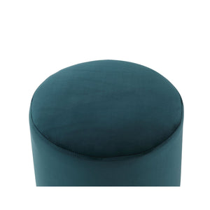 Elsa Velvet Round Ottoman