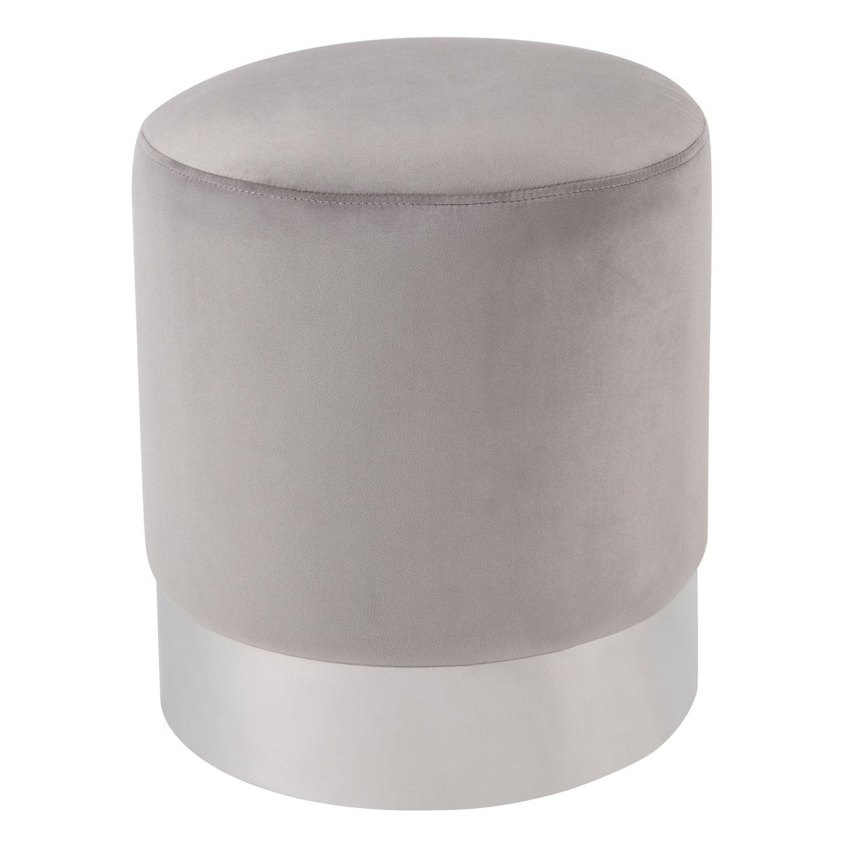 Elsa Velvet Round Ottoman