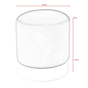 Elsa Velvet Round Ottoman