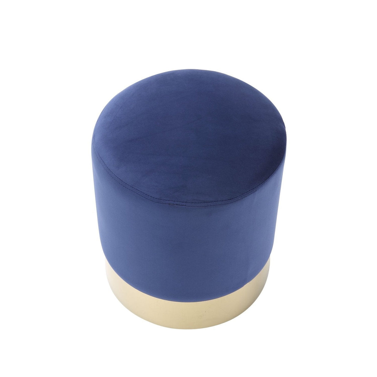 Elsa Velvet Round Ottoman