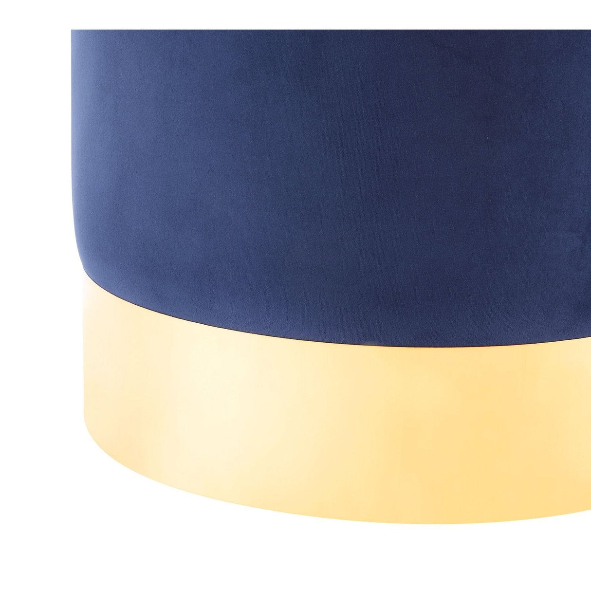 Elsa Velvet Round Ottoman