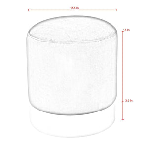 Elsa Velvet Round Ottoman