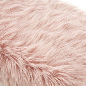 Giselle Faux Fur X-Leg Ottoman