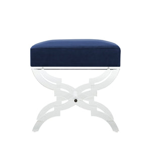 Giselle Velvet X-Leg Ottoman