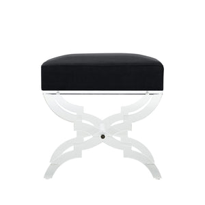 Giselle Velvet X-Leg Ottoman