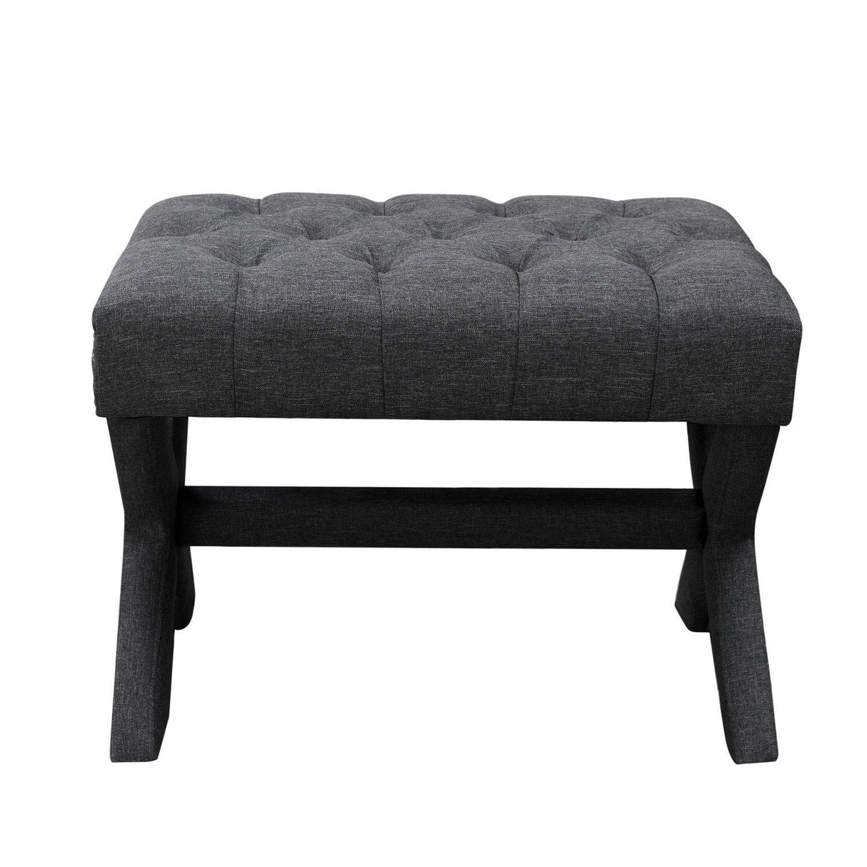 Louis Linen X-Leg Ottoman