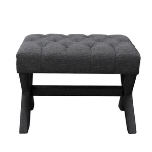 Louis Linen X-Leg Ottoman