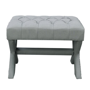 Louis Linen X-Leg Ottoman