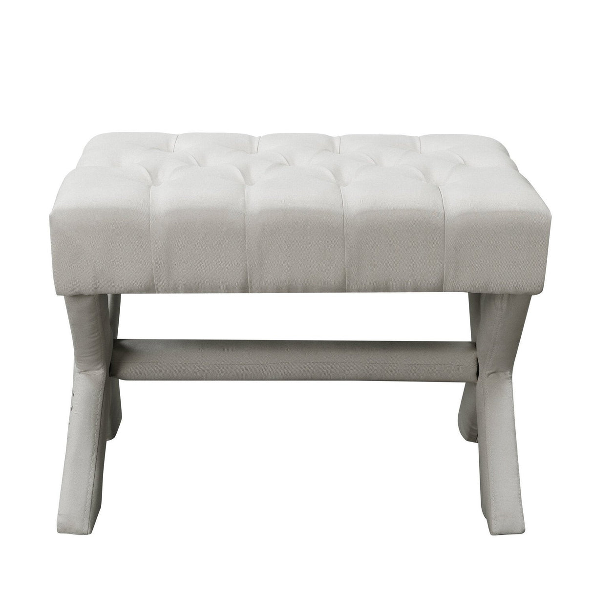 Louis Linen X-Leg Ottoman