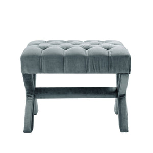 Louis Velvet X-Leg Ottoman