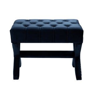 Louis Velvet X-Leg Ottoman