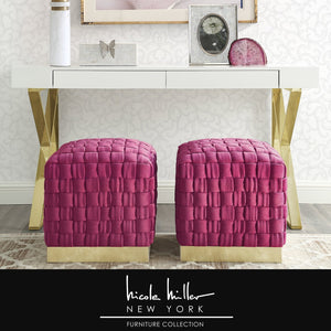 Satine Velvet Ottoman