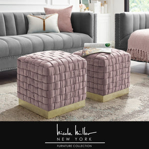 Satine Velvet Ottoman