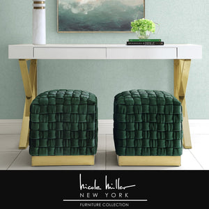 Satine Velvet Ottoman