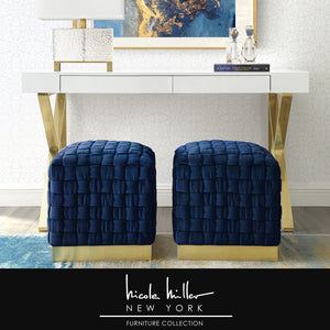 Satine Velvet Ottoman