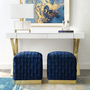 Satine Velvet Ottoman