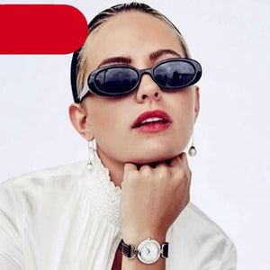 Oval Sunglasses For Women Retro Designer Glasses For  Women/Men Small Eyewear For Women Tiny Small 90s Sunglasses Women Polarized Retro Oval Sunglasses Tinted Glasses