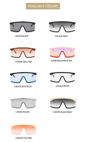 Oversized Shield Sunglasses for Women Men Square Rimless Fashion Shades Sunglasses For Women & Men Elegant Shades For Women Popular Oversized Festival Trendy Sunglasses For Men & Women