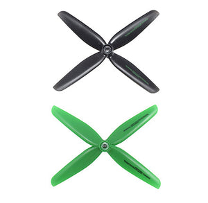 Contixo 4-pcs Main Blades Propellers Extra Spare Replacement Parts for Contixo F20 RC Quadcopter Drones Black/Green by Contixo
