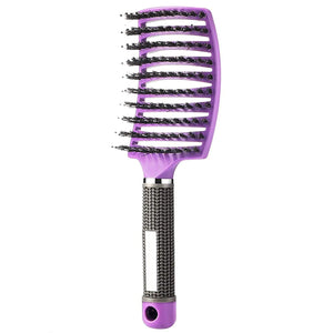 Hairstreaq Detangling Brush, Wet Dry Detangler Hair Brushes, Vented Detangling Brush, Fast Drying Styling Massage Hairbrush for Women & Kids’ Long, Thick, Thin, Curly & Tangled Hair (Pink) Pink