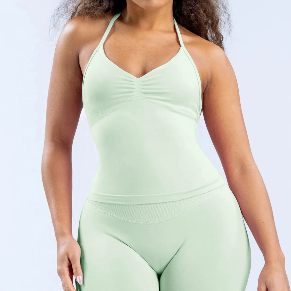 Matte Nylon Seamless Sports Vest Top