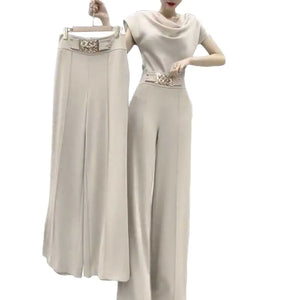 2023 Women's Casual Wide-Leg Skirt Set for Summer
