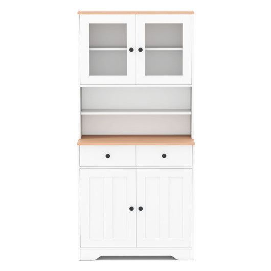 Pantry Cabinet with 2 Removable Shelves-White